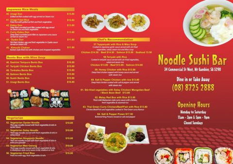 Noodle Sushi Bar Mount Gambier - Accommodation Brunswick Heads 1