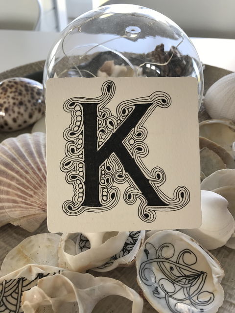 Online Live Streaming Class: Zentangle Art: Embedded Letters - Accommodation Brunswick Heads 0