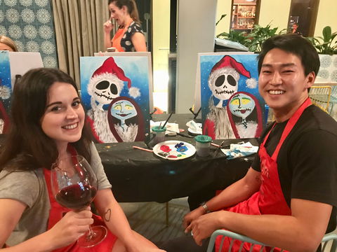 Paint And Sip Class: Christmas In July - Accommodation Brunswick Heads 0