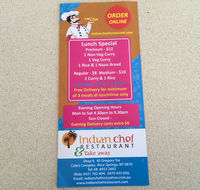 Indian chef restaurant  Take away - Accommodation Brunswick Heads