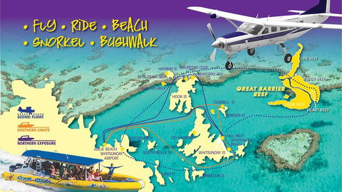 Scenic Flight - Great Barrier Reef, Heart Reef, Whitehaven Beach & Hill Inlet! - Accommodation Brunswick Heads 0